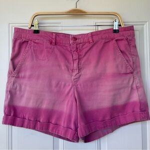 •CHINO by ANTHROPOLOGIE• Relaxed Fit Pink Ombre Shorts - Size 32